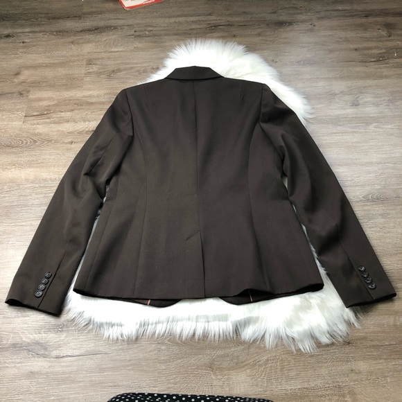 J crew brown wool buttons front blazer SZ T10 - Picture 5 of 6